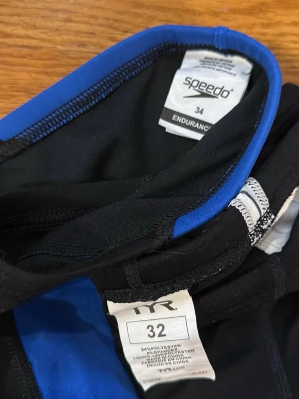 Speedo Men's Black Swim Jammers with Blue Liner